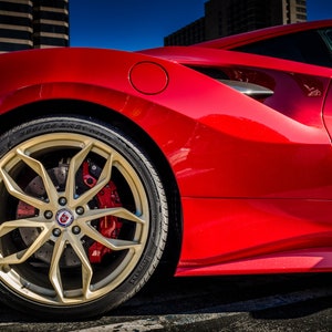 Red Ferrari Italia Speed Fast Luxury Super Car Automotive Photography Wallpaper Background Instant Download