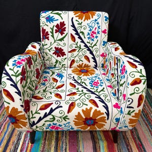Suzani Embroidery Armchair, Suzani chair, The Bohemian Chair, Accent Chairs, Home Furniture, Seating Furniture, Unique Chair, Gift for her