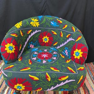 Suzani Embroidery Armchair, Suzani chair, The Bohemian Chair, Accent Chairs, Home Furniture, Seating Furniture, Unique Chair, Gift for her