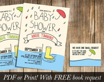 Rainy Baby Shower Invitation