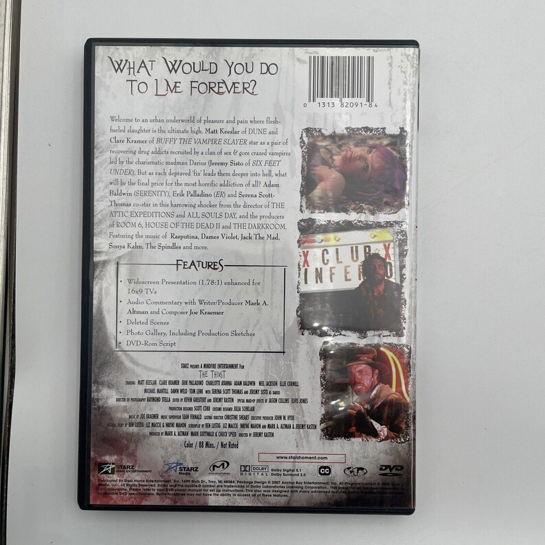 4 Scary/ Horror DVD Lot: 6 movies Pelts, Thirst, Maneater, Wind Chill Plus VG image 9