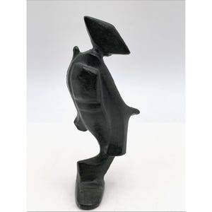 Vintage Japanese GEISHA GIRL Statue Cast Iron Mid Century Modern Paperweight