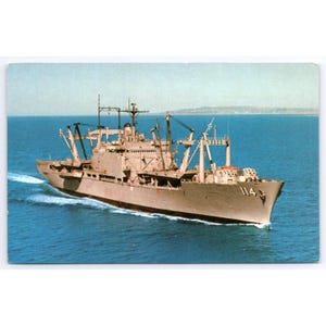 Vintage Postcard USS Durham (LKA-114) Charleston Class Amphibious Cargo Ship