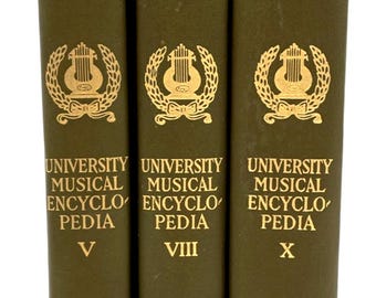 University Musical Encyclopedia, Vol 5, 8 & 10 - 1912 University Society HC