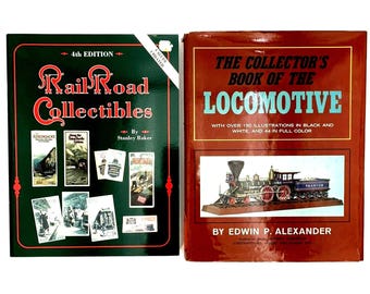 2 Railroad Collector Books - Railroad Collectables & Book of the Locomotive