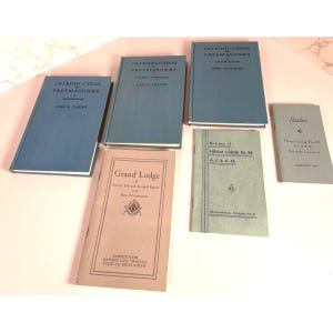 7 Item Vintage Masonic Collection 3 Introduction To Freemasonry Volumes & 4 More