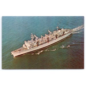 Vintage Postcard USS Seattle (AOE-3) Navy Ship Combat Support Ship