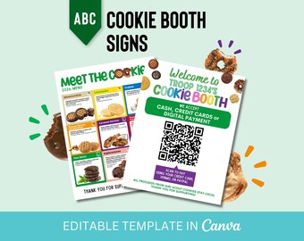 2026 MIS À JOUR !! ABC Cookie Booth Menu et panneau de paiement