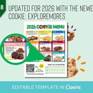 2026 BIJGEWERKT!! LBB Girl Scout-koekjesmenu met QR-code afbeelding 2