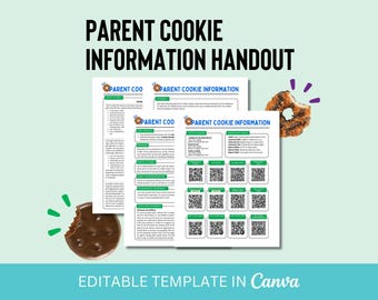Document d'information pour les parents de la saison des cookies Girl Scout - Entièrement modifiable dans Canva