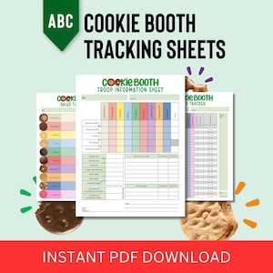 MIS À JOUR 2026 !! Feuilles de suivi ABC Cookie Booth