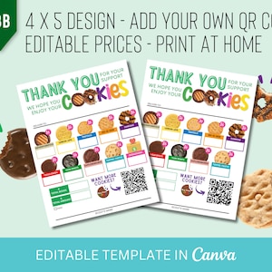 2026 UPDATED!! LBB Girl Scout Cookie Delivery and Thank You Card Digital Template Canva image 3
