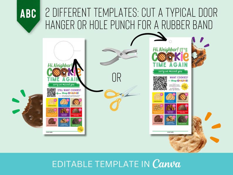UPDATED 2026!! ABC Girl Scout Door Hanger With QR Code - Etsy