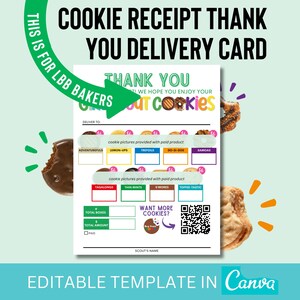 LBB Girl Scout Cookie Lieferung und Dankeschön-Karte Digitale Vorlage Canva