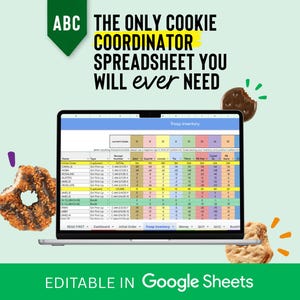 UPDATED 2026!! ABC Girl Scout Cookie Consultant/Coordinator/Mom Spreadsheet