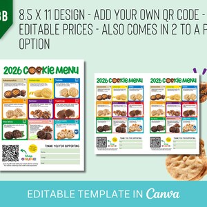 2026 UPDATED!! LBB Girl Scout Cookie Menu With QR Code - Etsy