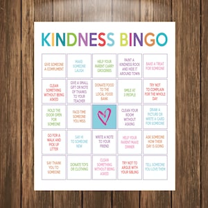 Freundlichkeits Bingo zum selbst Ausdrucken, Sofort download