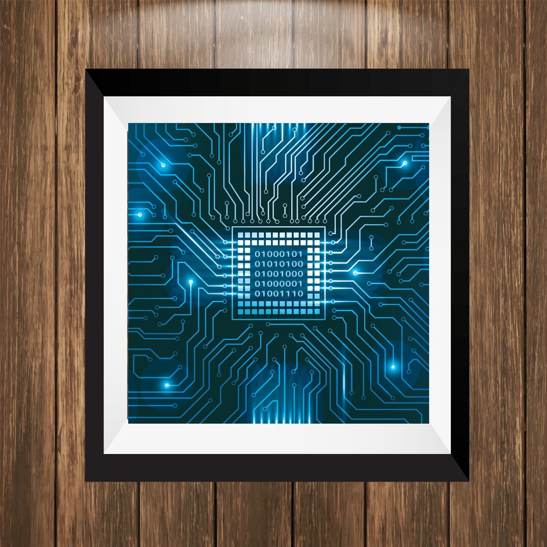 Custom Binary Code Art Print - Personalized Name Art, Computer Art, CPU ...