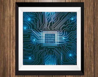 Personalisierter Binärcode Kunstdruck - Personalisierte Namenskunst, Computerkunst, CPU