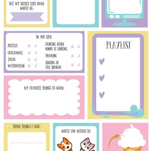 Cartas imprimibles para amigos por correspondencia, notas para amigos, tarjetas imprimibles, descarga instantánea