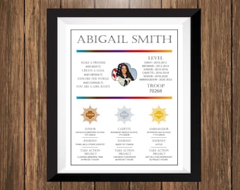 Girl Scout Print, Girl Scout Art, Ambassador Gift, Girl Scout Gift