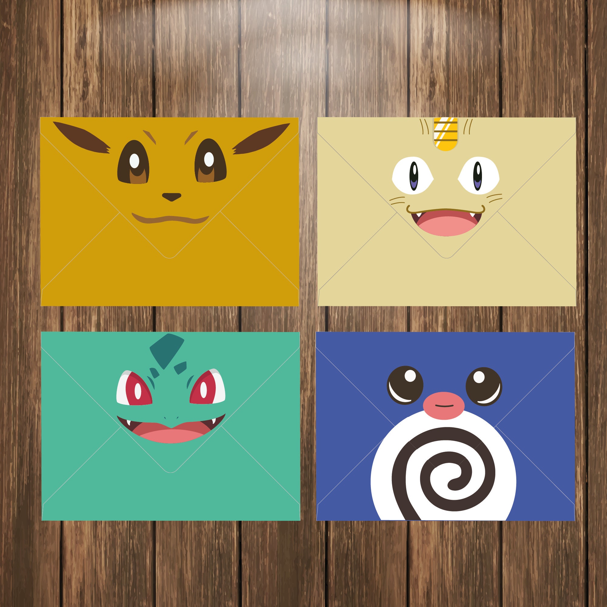 Pokemon Envelope Printable - Etsy