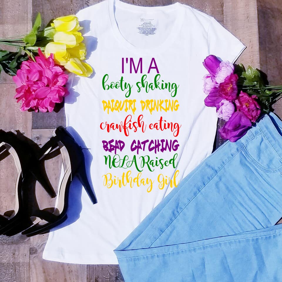 NOLA Fat Tuesday SVG Mardi Gras New Orleans Girl