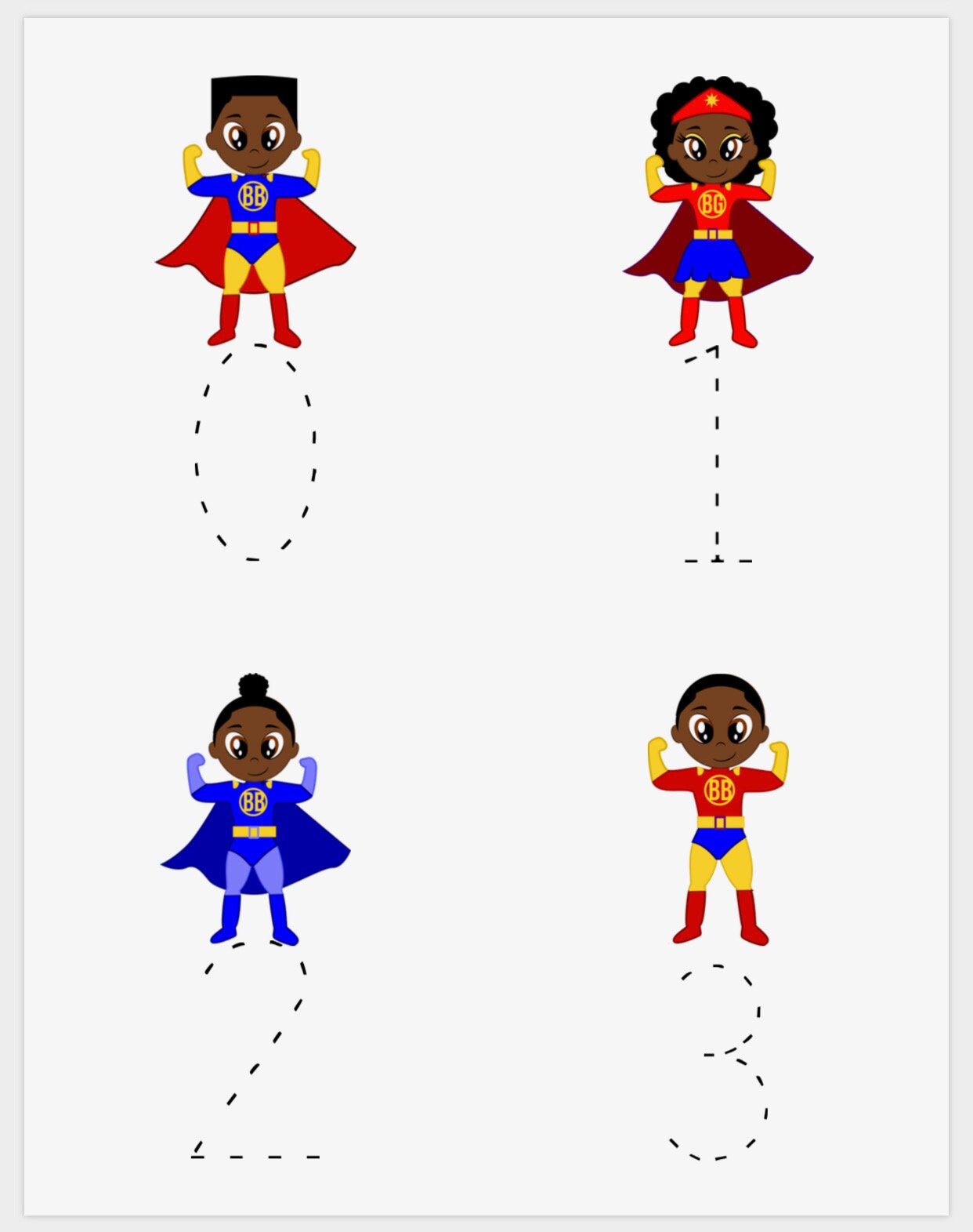 Superhero "looks Like Me" Alphabet and Number Flash Cards - Etsy