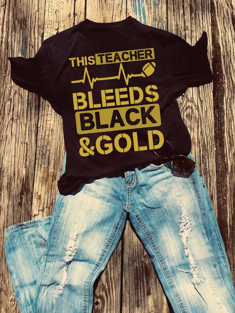 Black and Gold Teacher SVG Saints | Etsy