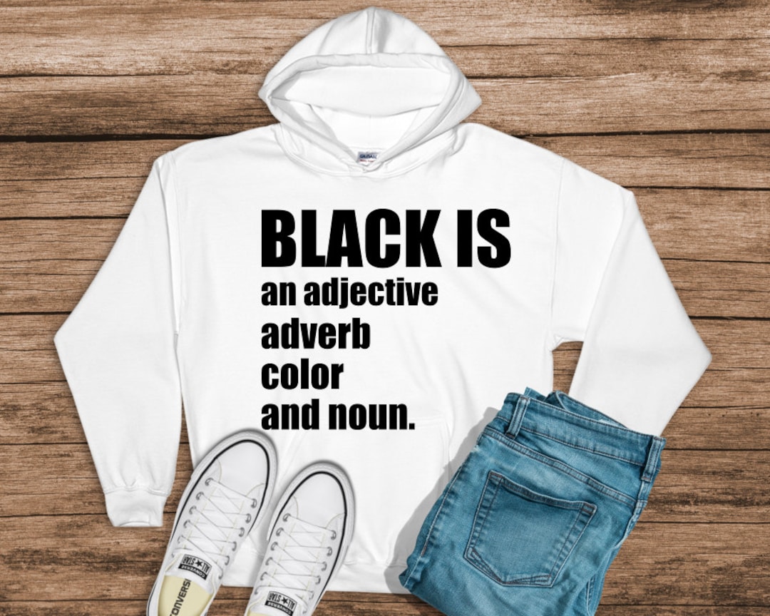 Black is adjective Adverb Color Noun SVG Etsy
