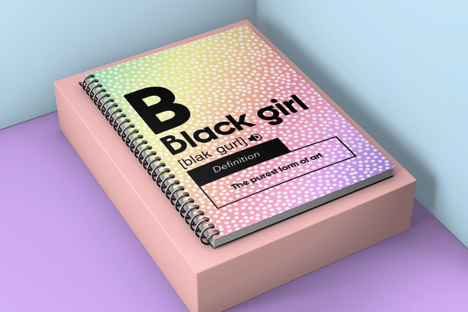 Black Girl african American Notebook/journal/binder Cover PNG Etsy