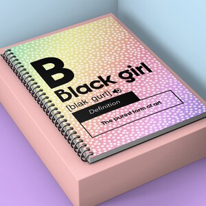 Black Girl (African American) Notebook/Journal/Binder Cover PNG