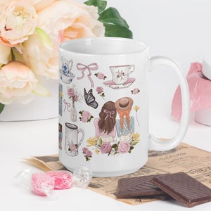 Anne of Green Gables Wraparound Mug - 15 oz - Pink Pastels Feminine Farmhouse Cottage Bookish Classic