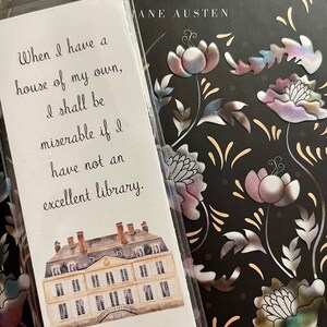 An Excellent Library Bookmark Pride and Prejudice Jane Austen Bookish Read More Books Stocking Stuffer Best Friend Gift Classic Literature image 2