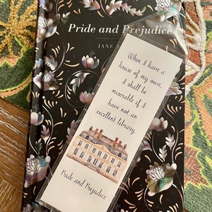 An Excellent Library Bookmark Pride and Prejudice Jane Austen Bookish Read More Books Stocking Stuffer Best Friend Gift Classic Literature image 3