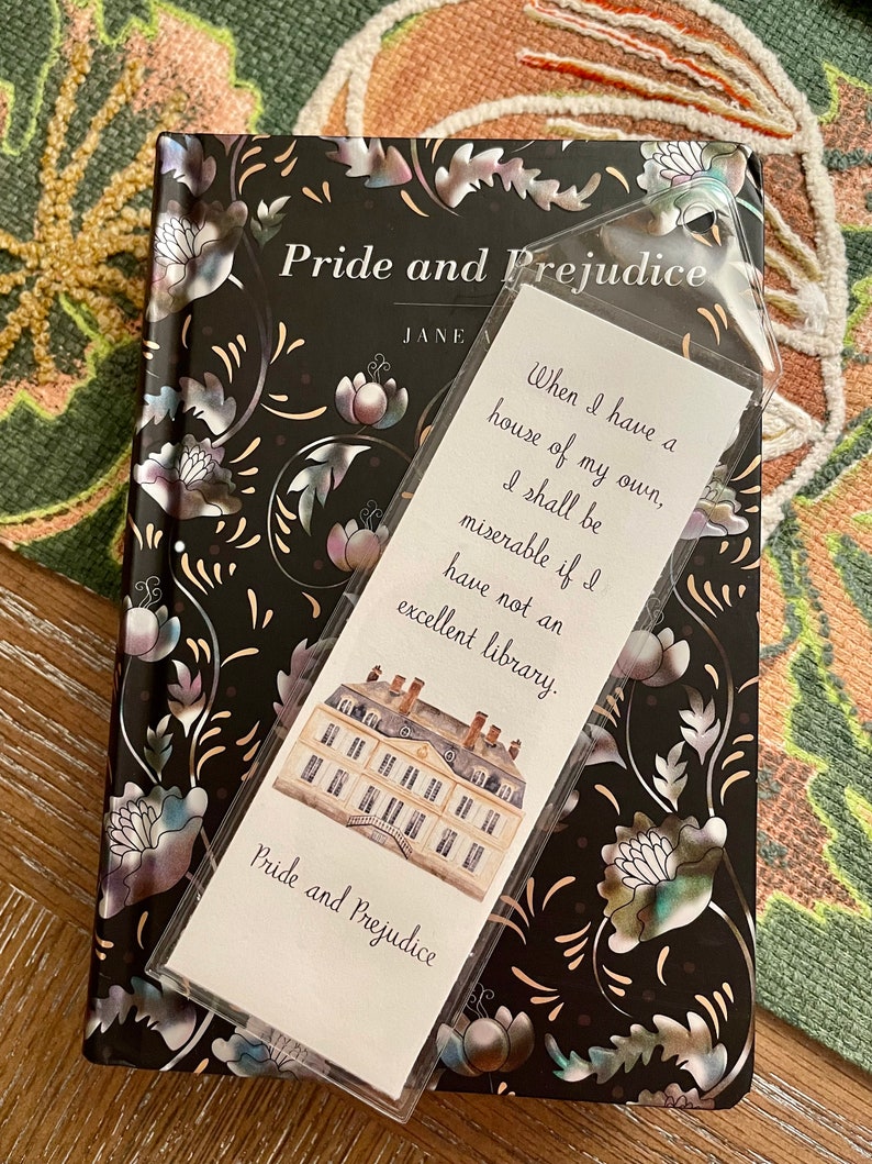 An Excellent Library Bookmark Pride and Prejudice Jane Austen Bookish Read More Books Stocking Stuffer Best Friend Gift Classic Literature image 3
