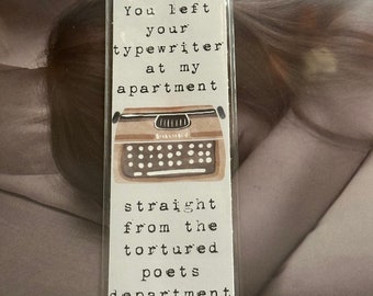 Typewriter Bookmark - Poet Academia Bookish Read More Books Stocking Stuffer Best Friend Gift Classic Literature