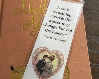 Vintage Valentine Bookmark - Love Pink Girly Coquette Feminine Cozy Hygge Bookish Read More Romance Books