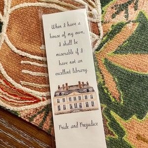 An Excellent Library Bookmark - Pride and Prejudice Jane Austen Bookish Read More Books Stocking Stuffer Best Friend Gift Classic Literature