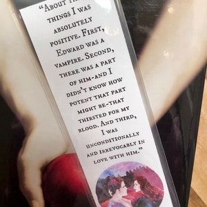 Twilight Bookmark - About Three Things - Edward Was A Vampire - Autumn Bookish Read More Books