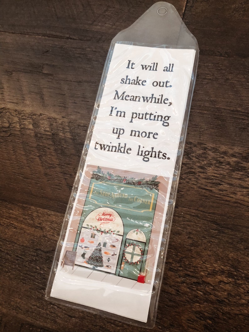 Youve Got Mail Bookmark The Shop Around The Corner Christmas Winter Twinkle Lights Holiday Bookish Read More Books New York image 1