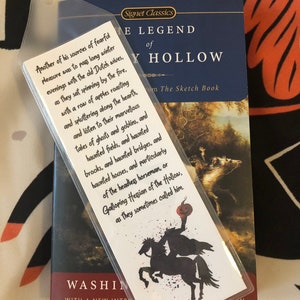 The Legend Of Sleepy Hollow Bookmark - Headless Horseman Fall Pumpkin Autumn Halloween Bookish