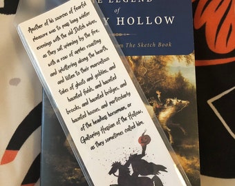 The Legend Of Sleepy Hollow Bookmark - Headless Horseman Fall Pumpkin Autumn Halloween Bookish
