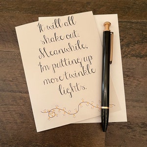 Twinkle Lights Christmas Card - You’ve Got Mail Bookstore Bookish Gift Bookshop Holidays Winter