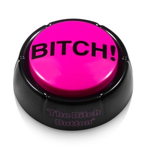 BITCH Button Talking Novelty Toy Sizzlin' Adult Audio Attitude, FUN Every Time You Press it Premium batteries and sticker included image 1