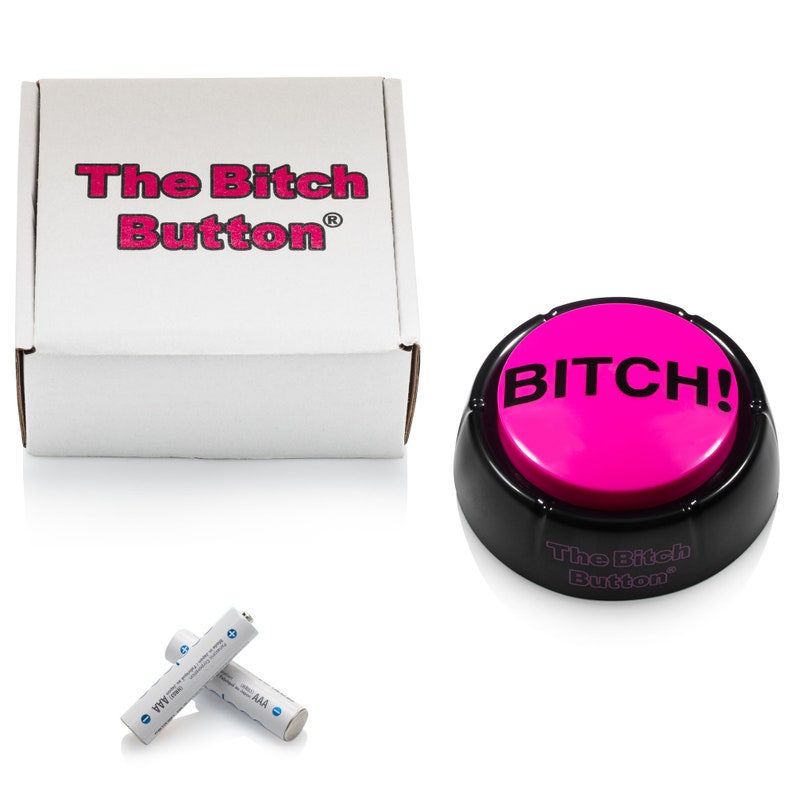 BITCH Button Talking Novelty Toy Sizzlin' Adult Audio Attitude, FUN Every Time You Press it Premium batteries and sticker included image 7