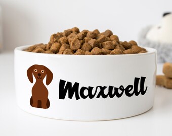 wiener dog gifts sausage dog feeding dish Dog bowl for Dachshund