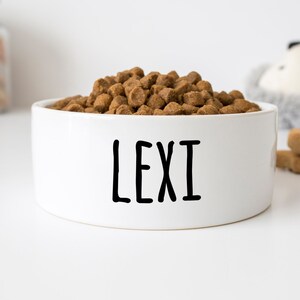 Dog bowl with name, personalized pet food bowl, modern dog bowl