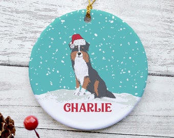 Australian Shepherd Dog Ornament, Aussie Shepherd Christmas Ornament