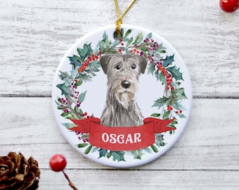 Irish Wolfhound Dog Christmas Ornament